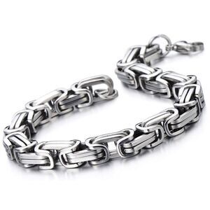 Men’s Thick Braided Link Chain Bracelet